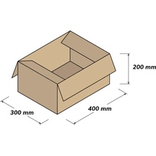 NAKUPIM.SK Kartónová krabica 3VVL klopová 400 x 300 x 200 mm