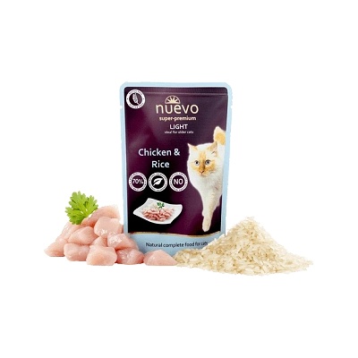 nuevo LIGHT Chicken & Rice- Пауч за котка Пиле с ориз 85 г