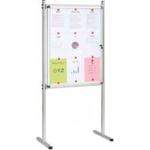 B2B Partner Vnitřní vitrína na stojanu, 720 x 980 mm, magnetická, jednostranná