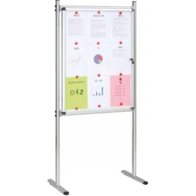 B2B Partner Vnitřní vitrína na stojanu, 720 x 980 mm, magnetická, jednostranná