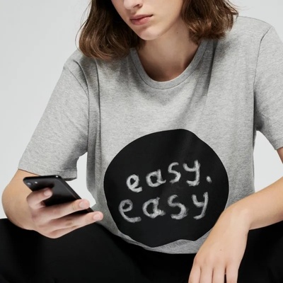 Дизайнерска тениска за писане с тебешир и- сива