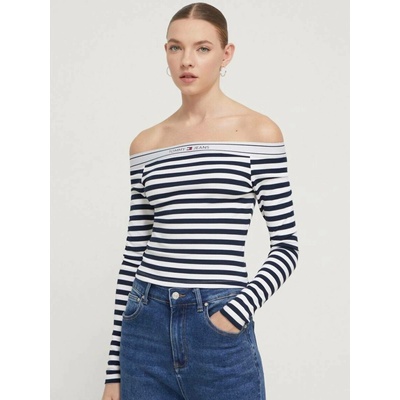 Tommy Jeans Tričko s dlouhým rukávem DW0DW18147 tmavomodrá
