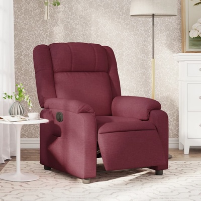 vidaXL 3203957 Elektrické polohovací vínové textil