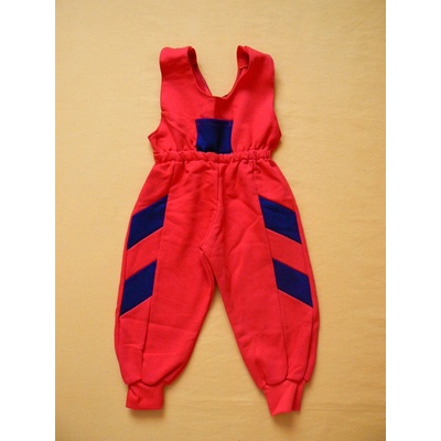 Pletex ČR Tepláky s laclem Míša červená tmavě modrá