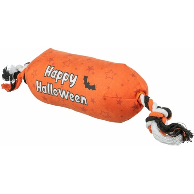 Trixie Válec Hallween plyšová se zvukem 30 cm oranžová