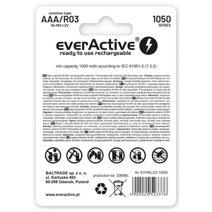 everActive Акумулаторни батерии everActive Ni-MH R03 AAA 550 mAh Infinity Line (EVHRL03-550)