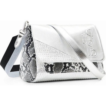 Desigual kabelka Delta Silver shiny silver