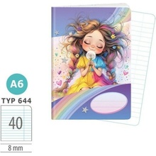 Argus Školní sešit 644 Rainbow Ella A6 linkovaný 2