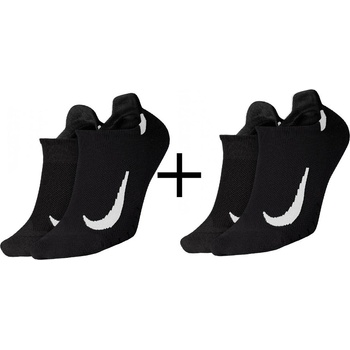 Nike ponožky Multiplier Black 2-pack Čierna