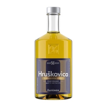 Žufánek Hruškovica z dubového sudu 40% 0,5 l (čistá fľaša)