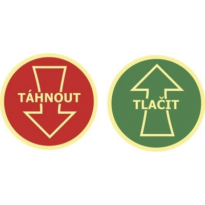 Samolepka "Táhnout/Tlačit" ,oboustranná 92 mm