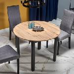 Halmar Кръгла разтегателна трапезна маса ringo дъб артисан / черен (hal-ringo-round-ext-artisan-blk)