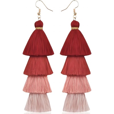 HARAHU Обици qu-32604 - Червен kp32604 (qu-32604)