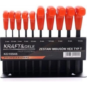 Kraft & Dele Sada imbusových kľúčov T 2-10mm 10ks KD10948