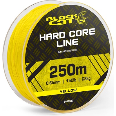 Black Cat Splétaná Šňůra Hard Core Line Yellow 250 m - 0,47 mm 45,4 kg
