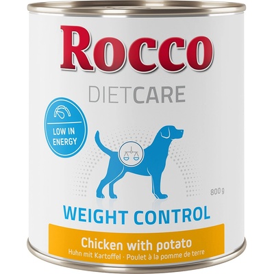 Rocco 24x800г Weight Control Rocco Diet Care, консервирана храна за кучета - пиле с картофи