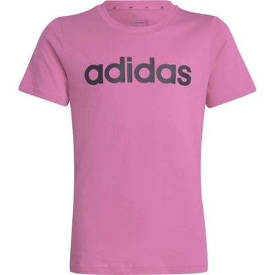 adidas ESSENTIALS LINEAR LOGO T SHIRT Dívčí triko růžová 140