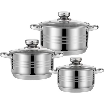 MAKRO Sada hrncov 3 dielna s pokrievkou, 4,7L, 6,5L, 8,2L
