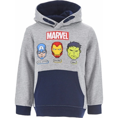 Chlapecká mikina Marvel Avengers Three Heroes šedá