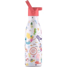 Cool Bottles Dětská nerezová termolahev Kids Sweet Mermaids třívrstvá 350 ml 3D