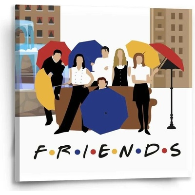 Sablio Obraz Seriál přátelé FRIENDS Gauč u fontány - 50x50 cm