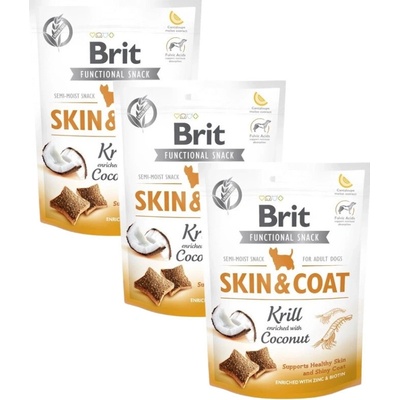 BRIT CARE DOG FUNKČNÁ MAŠKRTKA PRE KOŽU A SRST KRILL 3 x 150 g