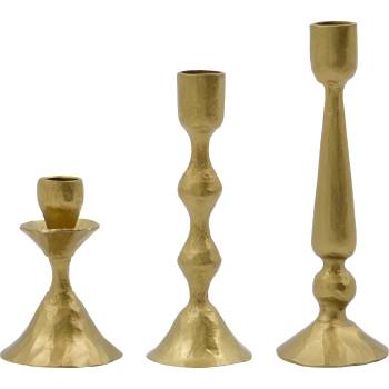 House Doctor Castle Свещници за класически свещи, античен месинг, 3 бр (900000090)