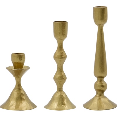 House Doctor Castle Свещници за класически свещи, античен месинг, 3 бр (900000090)