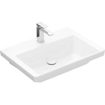 Villeroy & Boch Subway 3.0 - Умивалник 65x47 см, без преливник, отвор за смесител, CeramicPlus, Stone White 4A7068RW (4A7068RW)
