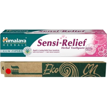 Himalaya х Еко Си Комплект - Паста за чувствителни зъби, 75 ml + Четка за зъби, асортимент