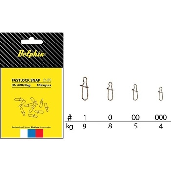 Delphin Karabínka Fastlock Snap C-01 10 ks