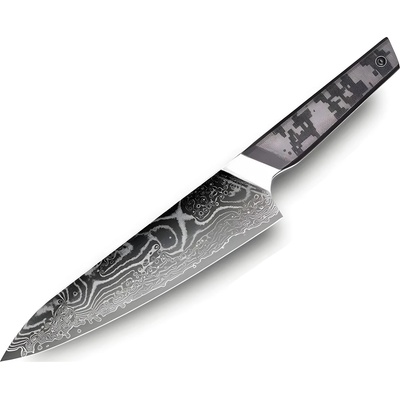 HARAHU Дамаски кухненски нож TA-37571 - Chef / Черен / Сив KP37571 (TA-37571)
