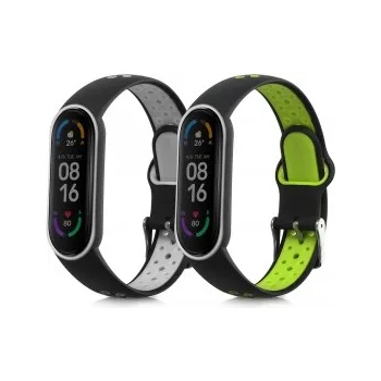 kwmobile 2x Гривна за Xiaomi Mi Smart Band 6 / Mi Band 6 / Band 5 - черен - 49091