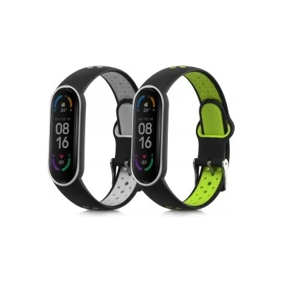 kwmobile 2x Гривна за Xiaomi Mi Smart Band 6 / Mi Band 6 / Band 5 - черен - 49091