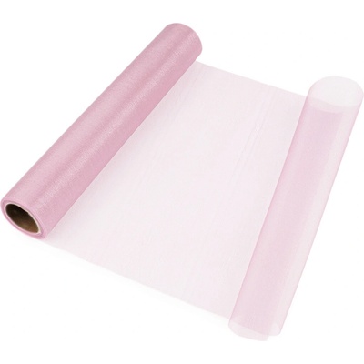 Organza střední lesk šíře 36 cm růžová sv. 9 m