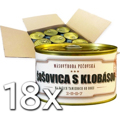 Mäsovýroba Pečovská Šošovica s klobásou 18 x 400 g