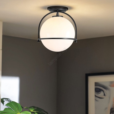 Elstead Lighting Quintiesse QN-SOMERSET-F-O-BK - Плафон SOMERSET 1xE27/60W/230V, черен (ED1119)
