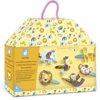 Janod Atelier Комплект за изработка на бижута Фиби за коса Екзотични животни