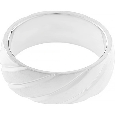 MPM Ocelový snubní nerezový prsten 5714 stříbrné