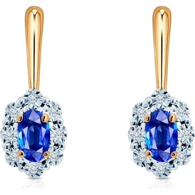 SAVICKI Обеци Savicki: двуцветно злато, сини сапфири, диаманти