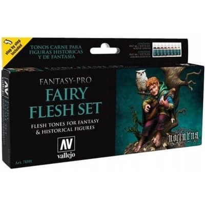 Vallejo Pro Nocturna Set 74101 Fairy Flesh Set 8x17 ml.