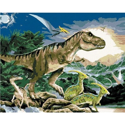 zuty Malování podle čísel Tyrannosaurus král dinosaurů Howard Robinson 80 x 100 cm bez rámu a bez vyp