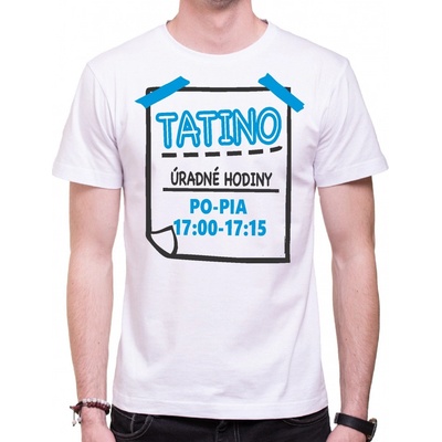 Fajntričko tričko Tatino Úradné hodiny biela