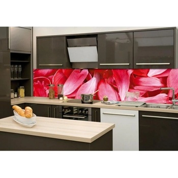 DIMEX ART s. r. o Фототапет за кухня - червени венчелистчета 260 x 60 см