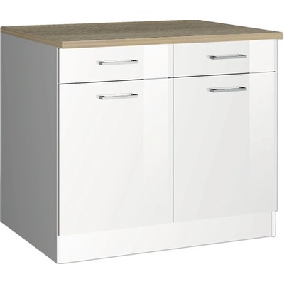 Held Möbel Mailand 100 x 60 x 85 cm bílá vysoce lesklé bílá matný – Zboží Mobilmania