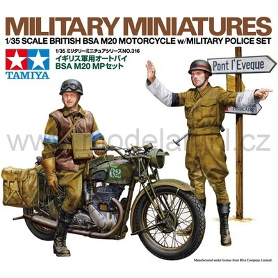 Tamiya British BSA M20 Motorcycle w/Police Set 1:35