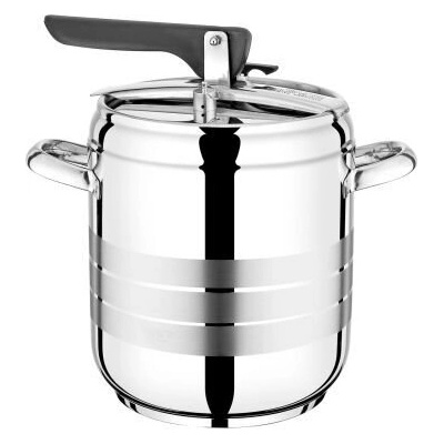 Elekom Тенджера под налягане , 7 Литра , Индукция, Трислойно дъно, Инокс (ЕК-8А)