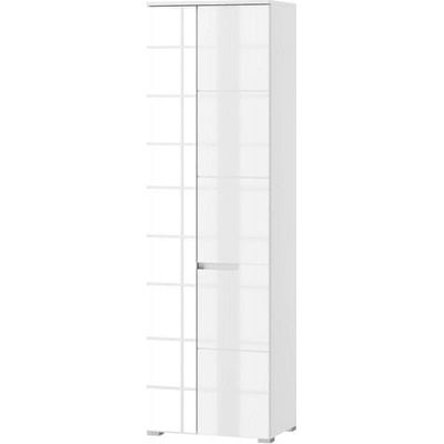 Szynaka Selene 198 cm se zrcadlem bílá lesk/mat