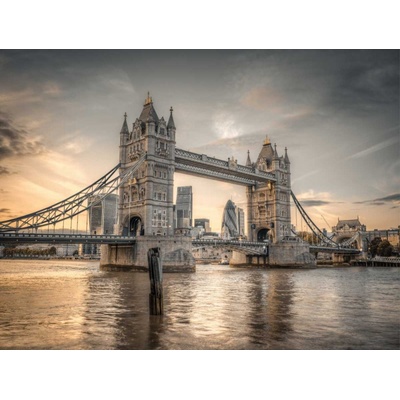 Slavný Tower Bridge přes řeku Temži, Londýn, Velká Británie 1 deska 80x60