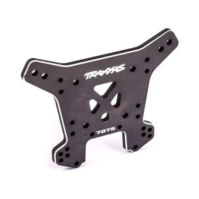 Traxxas Предна алуминиева амортисьорна кула Traxxas сиво анодизирана (за Sledge)